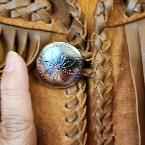 Scully Leather Boar Suede Fringe Mountain Jacket Bourbon Men 50 Cowboy Western - Picture 10 of 16